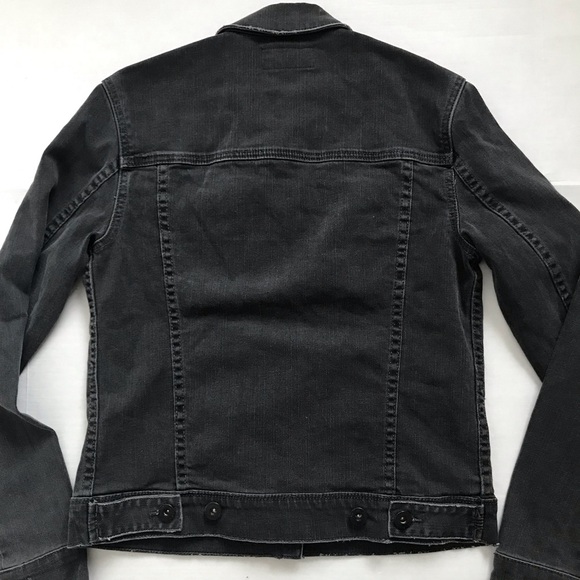 Articles of Society Factory Distressed Black Denim Jean Taylor Jacket Small - Picture 7 of 7
